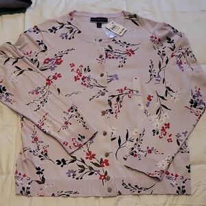 Floral Cardigan Sweater